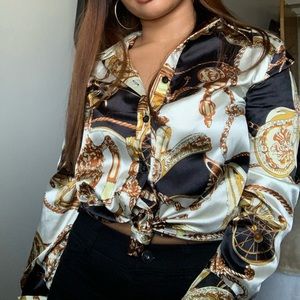 Black Satin Rope Shirt